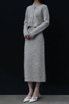 SWAYING 24 Autumn and Winter Shawl Collar Short Cardigan SW-SW24AW1T55-QH Light Gray